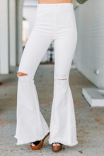 Load image into Gallery viewer, Feeling The Love White Flare Jeggings
