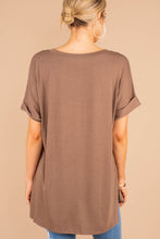 Load image into Gallery viewer, Make Your Life Easy Mocha Brown V-Neck Top
