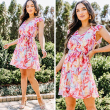 Load image into Gallery viewer, On My Time Red Tie Dye Dress
