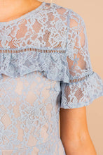 Load image into Gallery viewer, It's All You Need Blue Lace Dress
