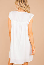 Load image into Gallery viewer, Look Around You Ivory White Embroidered Dress
