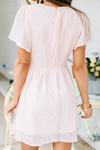 Load image into Gallery viewer, It's The Best Day Peach Pink Swiss Dot Dress
