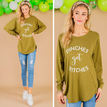 Load image into Gallery viewer, Pinches Get Stitches Olive Green Graphic Tunic
