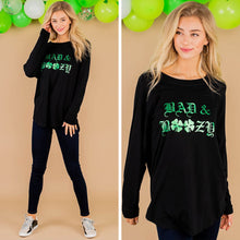 Load image into Gallery viewer, Bad &amp; Boozy Black Graphic Tunic
