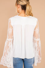 Load image into Gallery viewer, Love The Romance White Bell Sleeve Top
