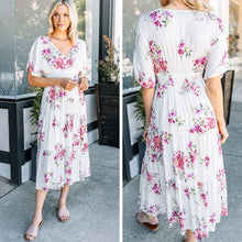 Load image into Gallery viewer, More Than Fun Ivory White Floral Maxi Dress
