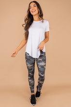 Load image into Gallery viewer, On the Lighter Side Gray Blue Camo Leggings
