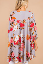 Load image into Gallery viewer, Make A Promise Gray Floral Tunic
