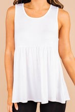 Load image into Gallery viewer, Better With You White Babydoll Tank
