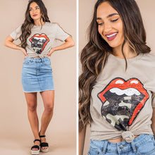 Load image into Gallery viewer, Such A Rock Star Heather Tan Brown Camo Graphic Tee
