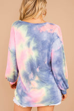 Load image into Gallery viewer, Nights At The Beach Pink Tie Dye Top
