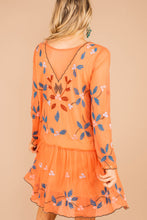 Load image into Gallery viewer, No Stopping You Orange Embroidered Dress
