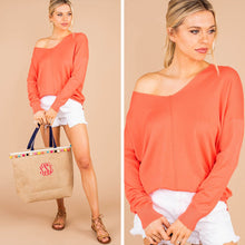 Load image into Gallery viewer, I Could Be Melon Orange Sweater
