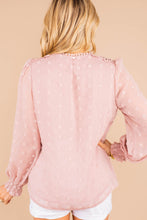 Load image into Gallery viewer, Romance Is Near Light Pink Swiss Dot Top
