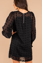 Load image into Gallery viewer, You're Mine Black Swiss Dot Dress
