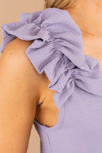 Load image into Gallery viewer, Happy Days Lavendar Purple Ruffled Dress
