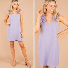 Load image into Gallery viewer, Happy Days Lavendar Purple Ruffled Dress
