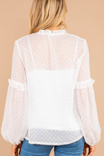 Load image into Gallery viewer, Ready For Business White Swiss Dot Top

