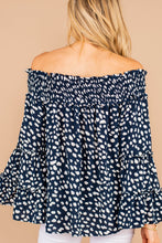 Load image into Gallery viewer, Better When We're Together Navy Blue Leopard Top
