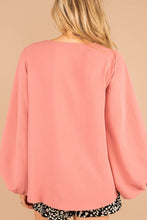 Load image into Gallery viewer, Better With You Salmon Pink Bubble Sleeve Top
