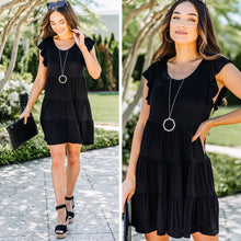 Load image into Gallery viewer, Stay With You Always Black Tiered Dress
