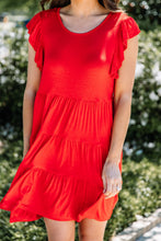 Load image into Gallery viewer, Stay With You Always Red Tiered Dress
