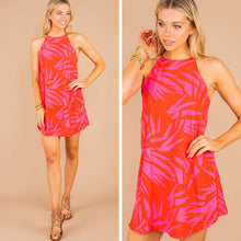 Load image into Gallery viewer, Making Promises Coral Orange Tropical Dress
