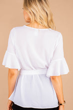 Load image into Gallery viewer, Get Involved Off White Tied Waist Top
