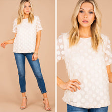 Load image into Gallery viewer, Just The Beginning Ivory White Textured Top
