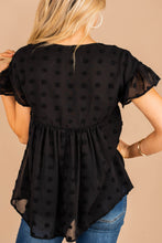 Load image into Gallery viewer, Make The Call Black Babydoll Top

