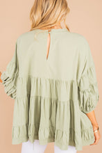 Load image into Gallery viewer, In My Feels Sage Green Tiered Top
