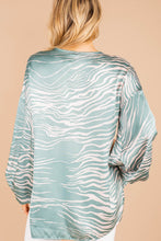 Load image into Gallery viewer, Out In The World Teal Blue Zebra Top
