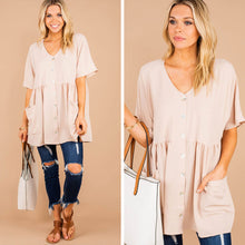 Load image into Gallery viewer, All The Time In The World Oatmeal Brown Tunic
