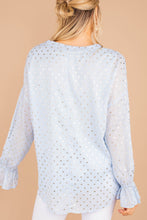 Load image into Gallery viewer, Steal Your Love Cloud Blue Polka Dot Top
