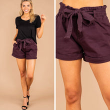 Load image into Gallery viewer, This Is The Truth Plum Purple Paperbag Shorts
