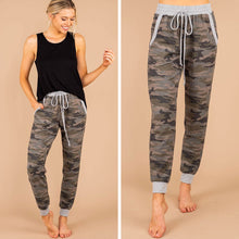 Load image into Gallery viewer, More Than You Know Green Camo Joggers
