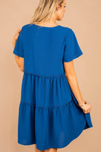 Load image into Gallery viewer, Believe In Fun Royal Blue Babydoll Dress
