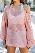 Load image into Gallery viewer, Make It Known Peach Pink Bubble Sleeve Sweater
