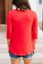 Load image into Gallery viewer, You Belong Tomato Red Babydoll Top
