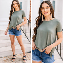 Load image into Gallery viewer, Let's Meet Later Light Olive Green Top
