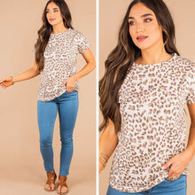 Load image into Gallery viewer, New Discoveries Ivory White Leopard Top
