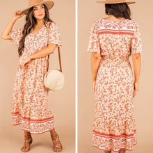 Load image into Gallery viewer, What I'm Feeling Blush Pink Floral Midi Dress
