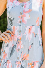 Load image into Gallery viewer, What A Lovely Life Light Blue Floral Dress
