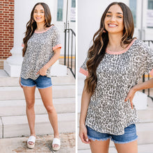 Load image into Gallery viewer, In Your Heart Brown Leopard Top
