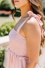 Load image into Gallery viewer, You've Got The Touch Mauve Pink Smocked Midi Dress
