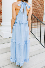 Load image into Gallery viewer, Be The Goal Sky Blue Tiered Midi Dress
