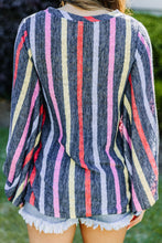 Load image into Gallery viewer, Catch My Drift Navy Blue Striped Top
