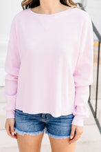 Load image into Gallery viewer, Easy Days Pink Waffle Knit Top
