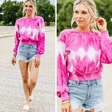Load image into Gallery viewer, Keep An Eye Out Pink Tie Dye Sweatshirt
