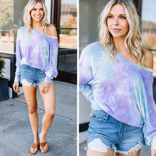 Load image into Gallery viewer, Head In the Clouds Mint Green Tie Dye Top
